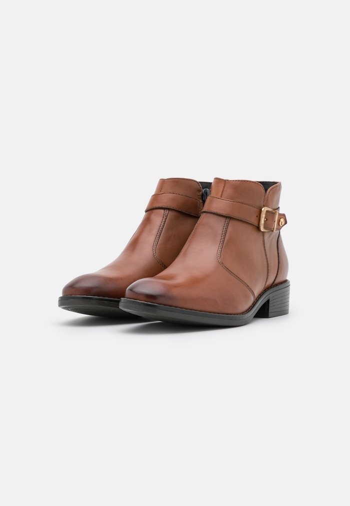 Bottines Anna Field LEATHER Plates Zip UP Marron Femme | TTV-5994860